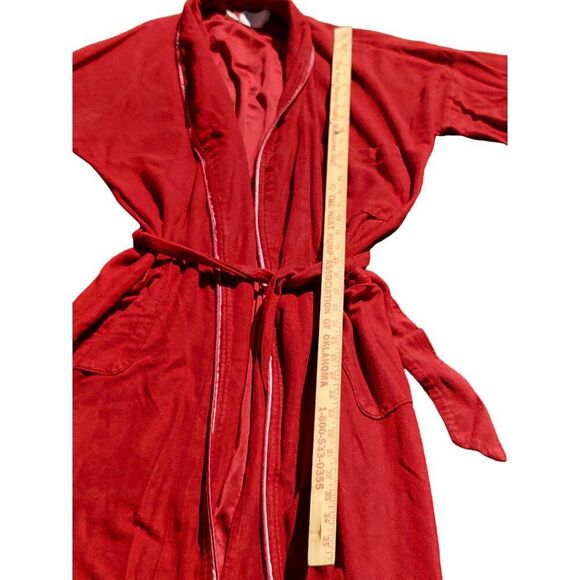 Vintage Sears The Men's Store Robe Sz 36-48 Red Casual Sleepwear Loungewear - Picture 3 of 7